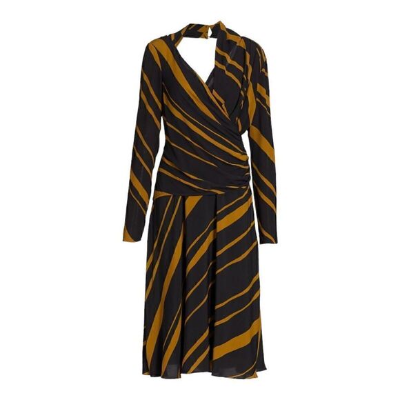 Proenza Schouler Crepe De Chine Twist Midi Dress Size 6 NWT - Picture 2 of 9